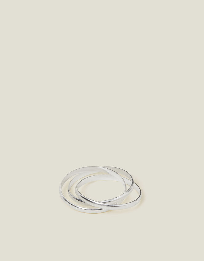 Sterling Silver Russian Band Ring, Silver (SILVER), large