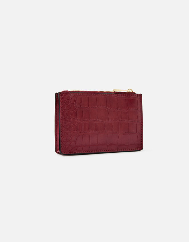 Croc Coin Purse , Red (RED), large