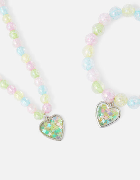 Heart Beaded Jewellery Set of Two, , large