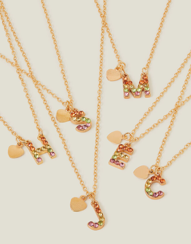Initial Necklace, Multi (PASTEL MULTI), large