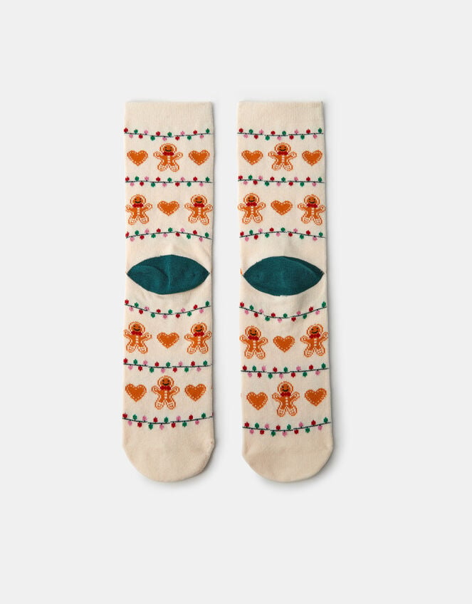 Christmas Gingerbread Man Socks, , large