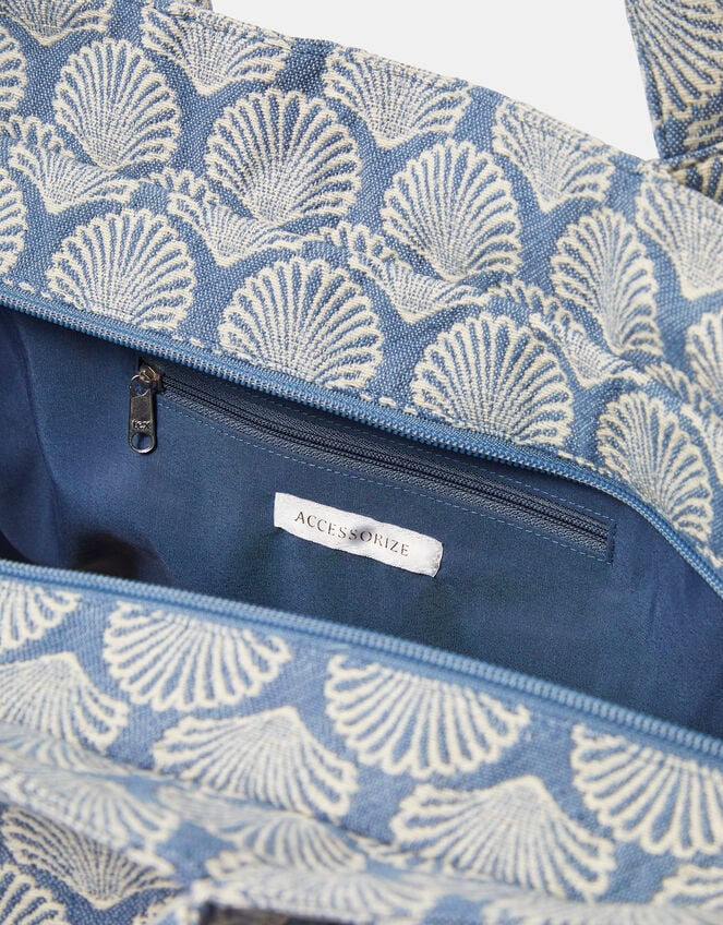 Shell Print Weekend Bag, , large