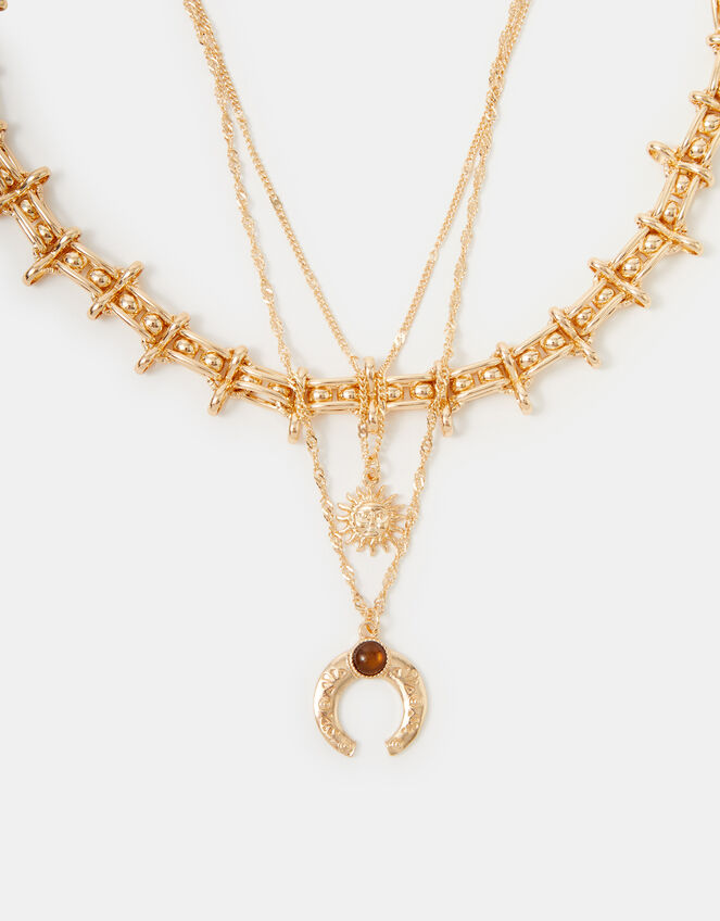 2-Pack Horseshoe Pendant Layered Necklaces, , large