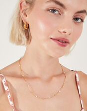 14ct Gold-Plated Pearl Beaded Necklace, , large
