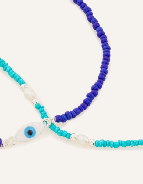 Beaded Eye Chokers Set of Two, , large