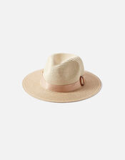 Kitty Colour Block Fedora Hat, , large