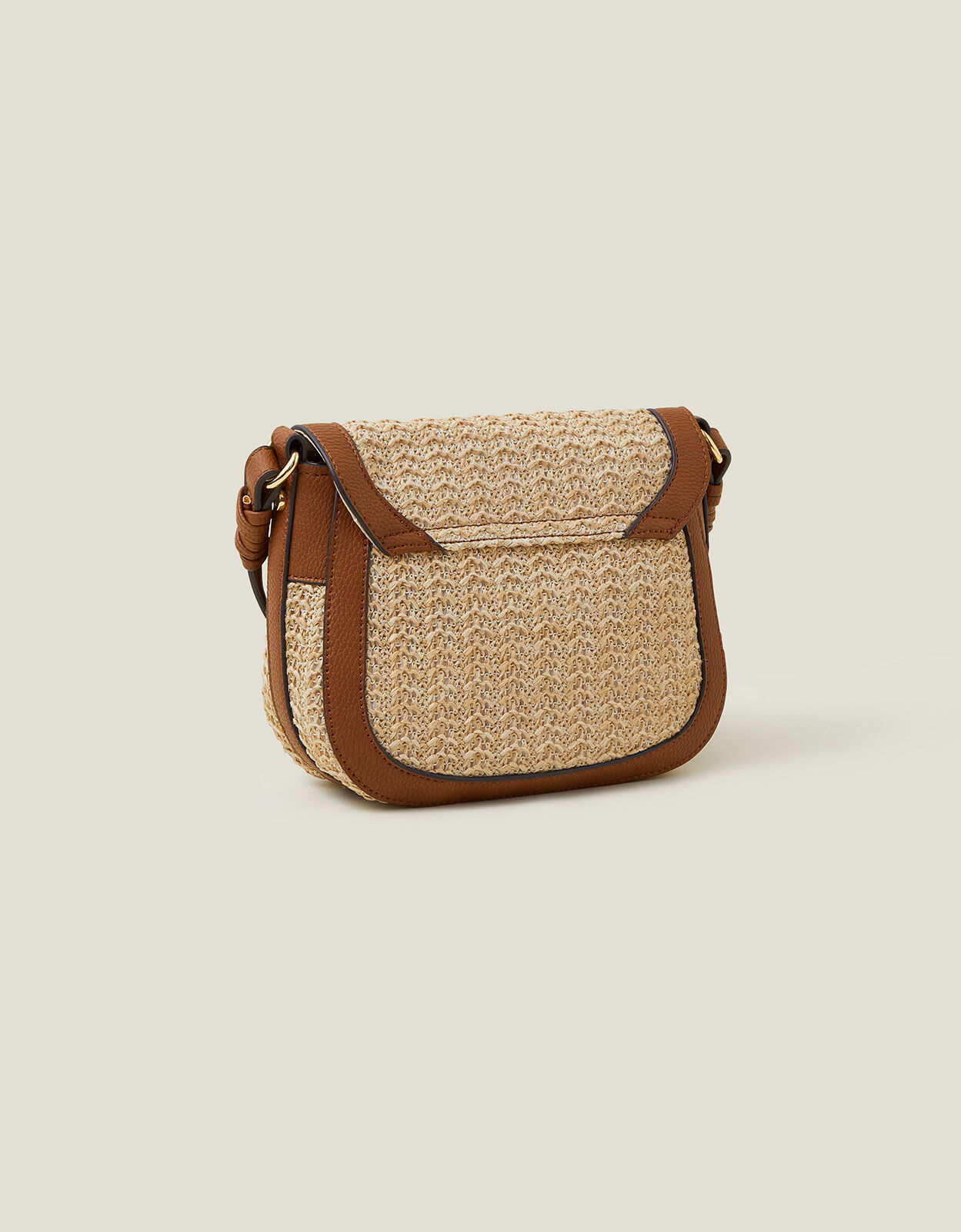 Woven Cross Body Bag Tan