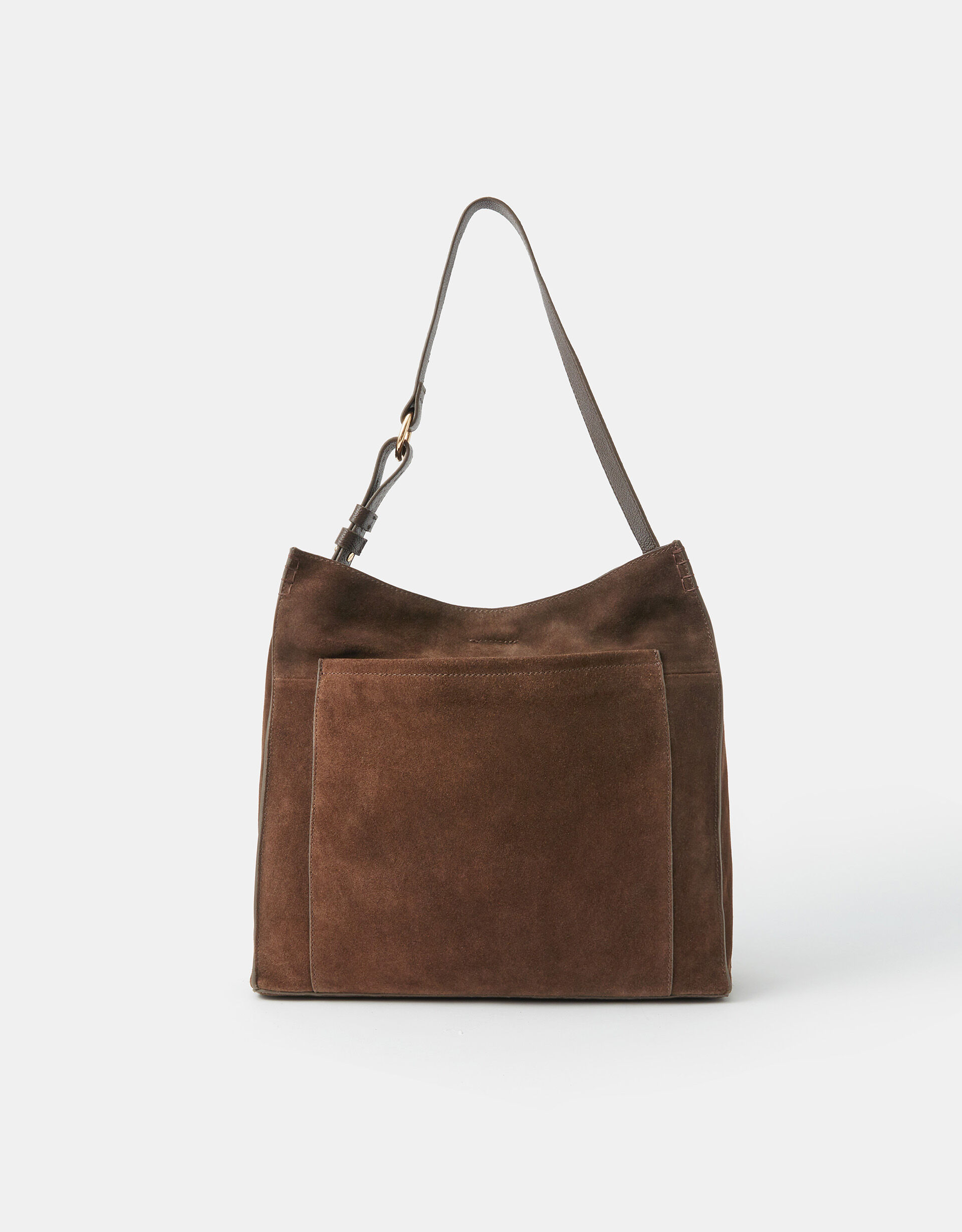 Large Pocket Suede Shoulder Bag | Leather Bags | Accessorize Global