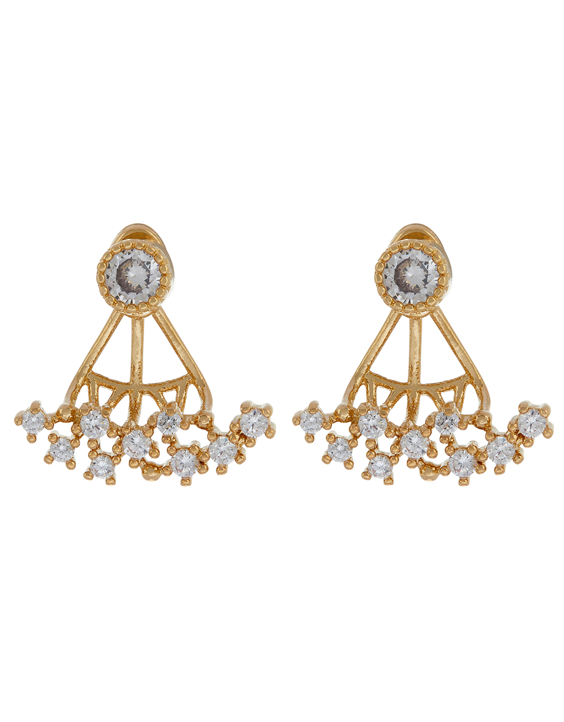 Gold-Plated Crystal Ear Jackets, , large