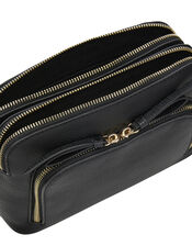 Taylor Vegan Cross Body Bag, Black (BLACK), large