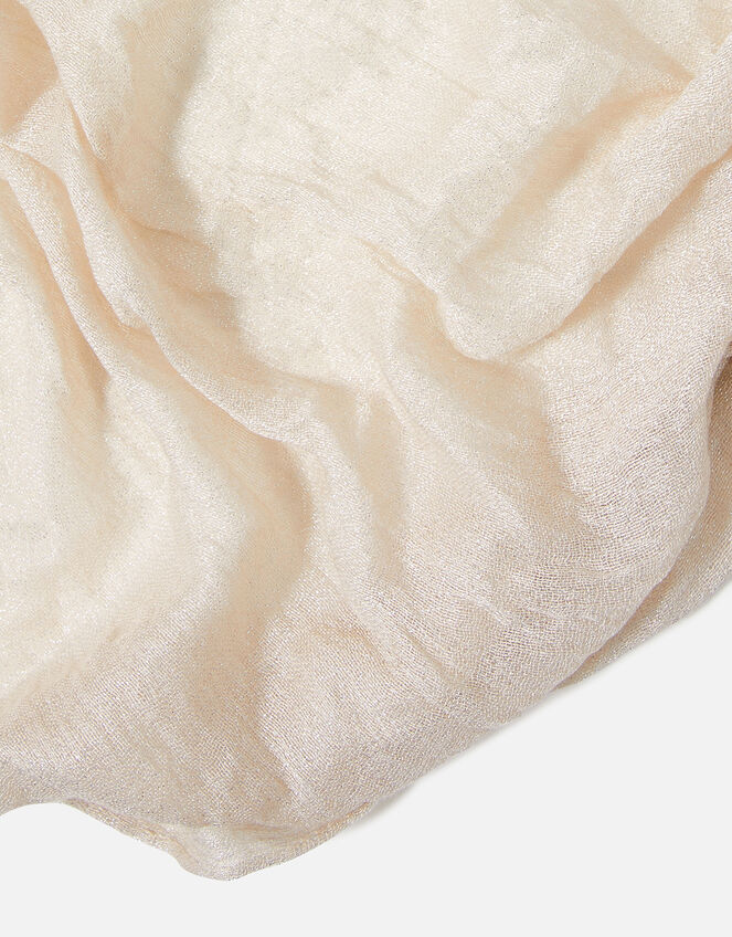 Glitter Occasion Scarf, Natural (CHAMPAGNE), large