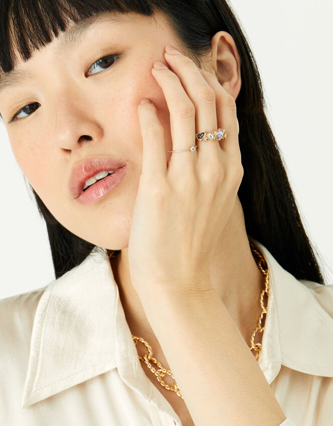Pastel Pop Eclectic Stones Ring, Multi (PASTEL-MULTI), large