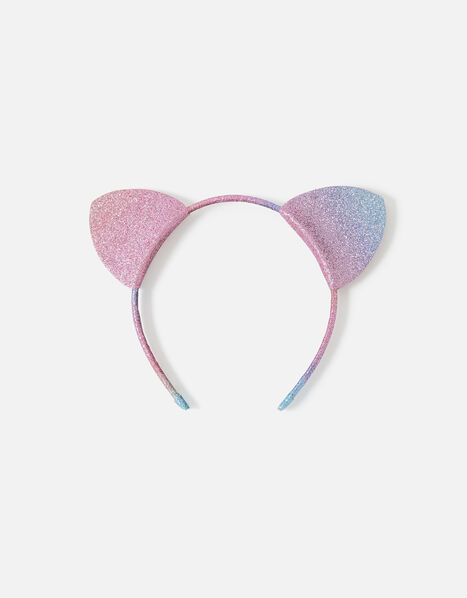 Girls Cat Ears Glitter Headband, , large