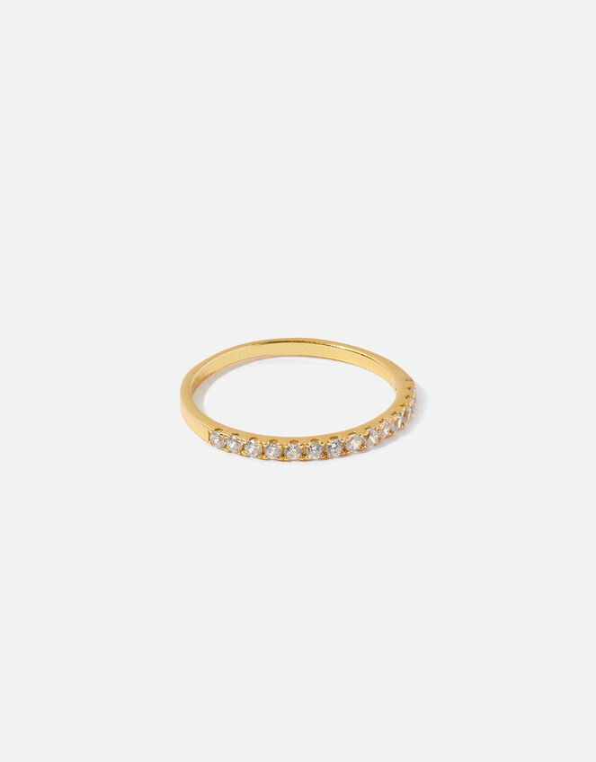 Gold-Plated Sterling Silver Eternity Band Ring, Gold (GOLD), large