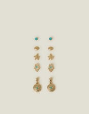 5-Pack Starfish Stud Earrings, , large