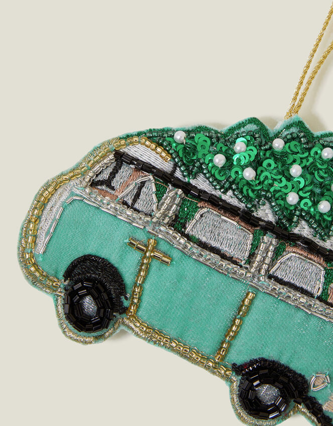 Festive Campervan Christmas Tree Decoration, , large