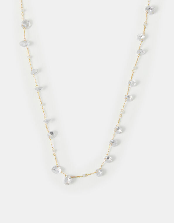 14ct Gold-Plated Multi Stone Necklace, , large