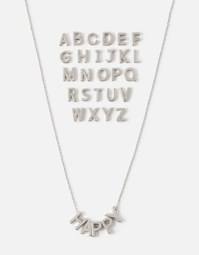 Make-Your-Own Letter Necklace, Silver (SILVER), large
