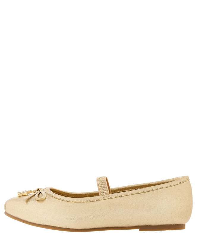 Star Charm Ballet Flats, Gold (GOLD), large