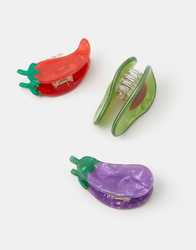 3-Pack Mini Fruit & Veg Claw Clips, , large