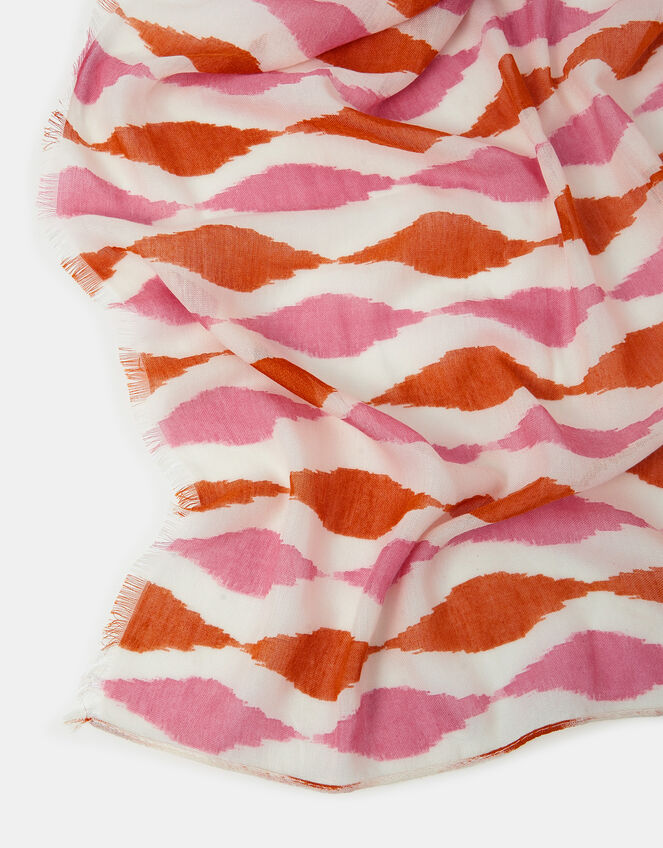 Twist Print Scarf, , large