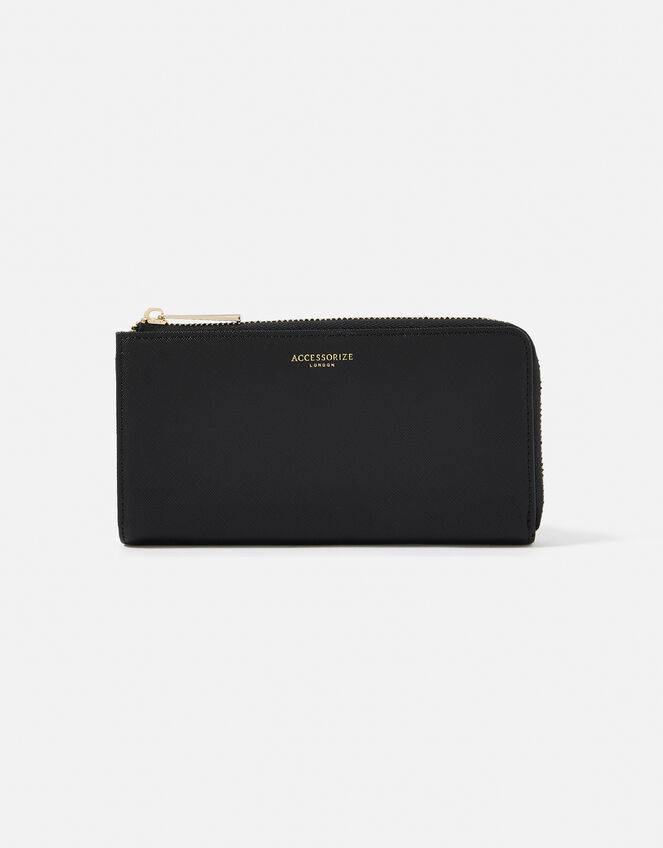 Large Zip Wallet, Black (BLACK), large