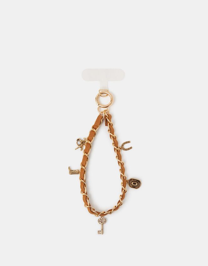 Western Chain Wrist Phone Strap, , large