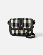 Check Buckle Cross-Body Bag, , large