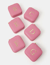 Mini Square Initial Jewellery Box, Pink (PINK), large