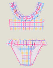 Check Print Bikini Set, Multi (BRIGHTS MULTI), large