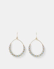 Beaded Hoop Earrings, , large