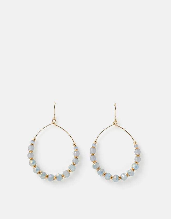 Beaded Hoop Earrings, , large