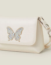 Girls Diamante Butterfly Bag, , large