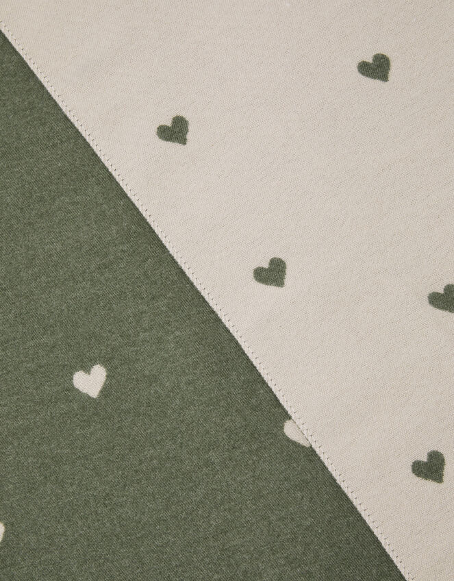 Reversible Heart Print Blanket Scarf, , large