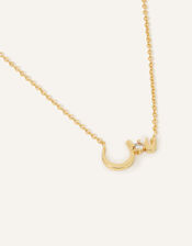 14ct Gold-Plated Arabic Initial Pendant Necklace - C (Seen), , large