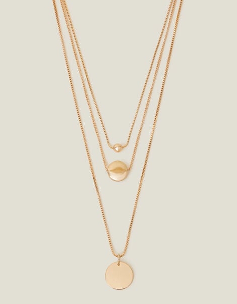 Classic Discs Layered Necklace, , large