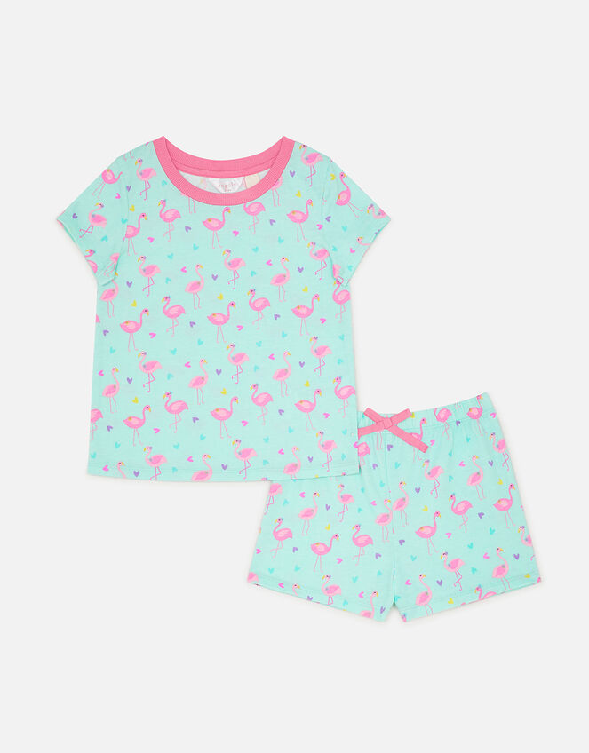Girls Flamingo PJ Short Set, Multi (BRIGHTS-MULTI), large