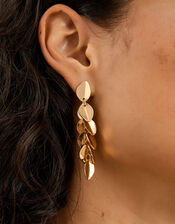 Leaf Drop Earrings, Gold (GOLD), large