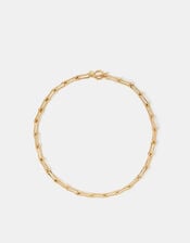 14ct Gold-Plated Paperclip Link Necklace, , large