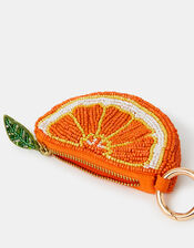 Embellished Orange Bag Charm, , large