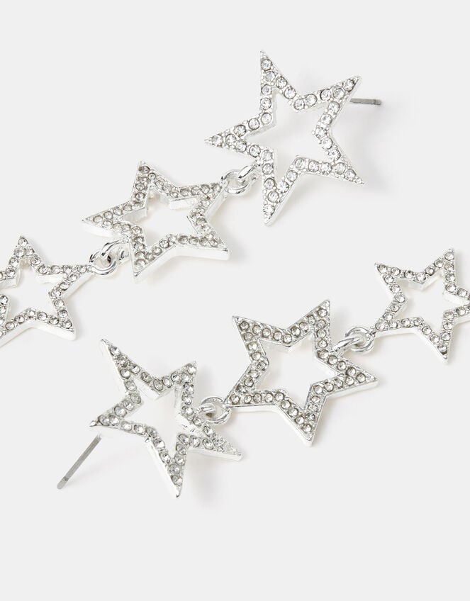 Embellished Star Drop Earrings, , large