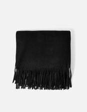 Super-Soft Blanket Scarf Black, , large