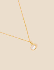 Gold-Plated Sparkle Pendant Necklace, , large