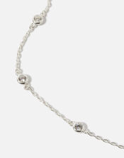 Sterling Silver Sparkle Station Bracelet, , large