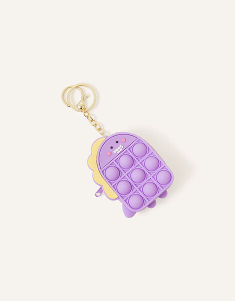 Girls Dinosaur Push Popper Keyring, , large