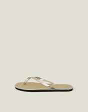 Plain Seagrass Flip Flops, Gold (GOLD), large