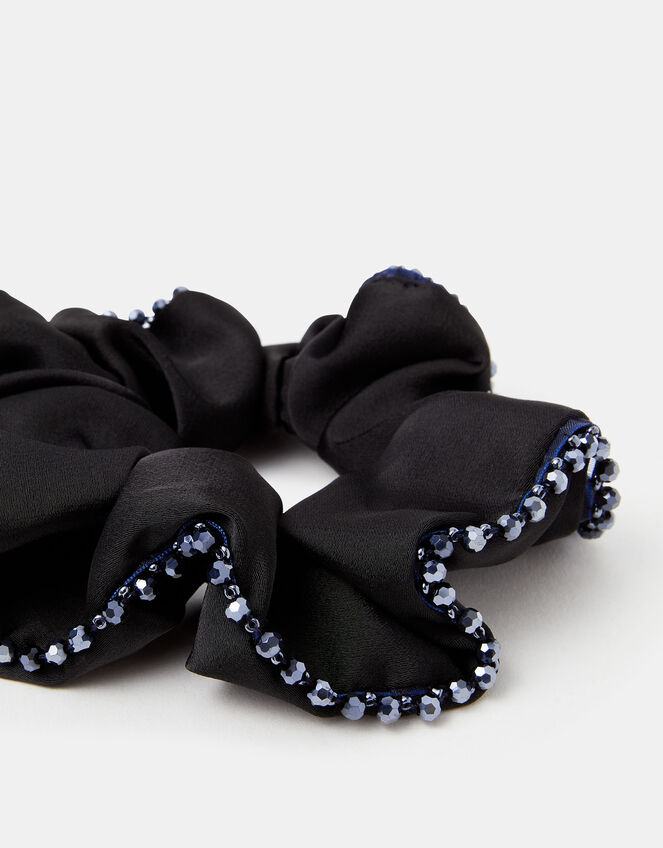 Metallic Bead Hair Scrunchie, , large