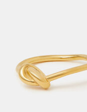 14ct Gold-Plated Stainless Steel Knot Ring, Gold (GOLD), large