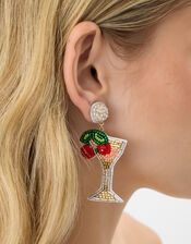 Beaded Cocktail Drop Earrings, , large