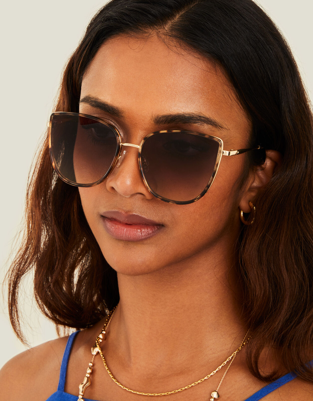 Cat eye cheap sunglasses metal